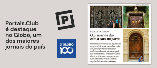 Portais.club em destaque no Globo de domingo, em matéria sobre sobre portões e arte urbana